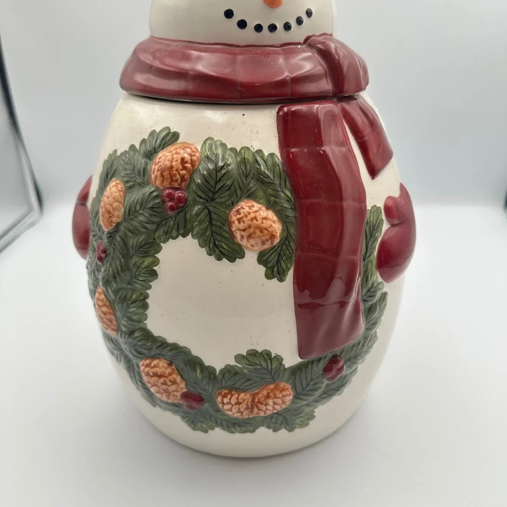 Vintage‎ Mrs.Fields Premium Cookie Limited Edition Holiday Snowman Cookie Jar
